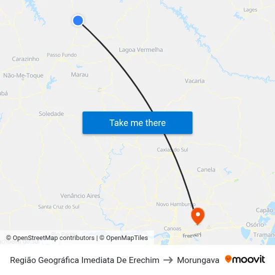 Região Geográfica Imediata De Erechim to Morungava map