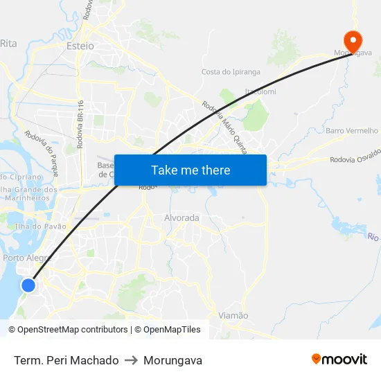 Term. Peri Machado to Morungava map