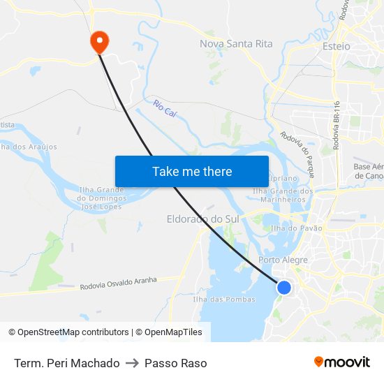 Term. Peri Machado to Passo Raso map