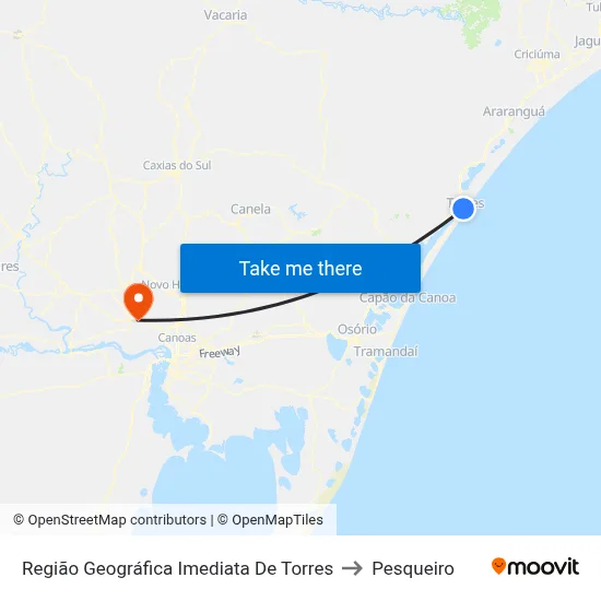 Região Geográfica Imediata De Torres to Pesqueiro map