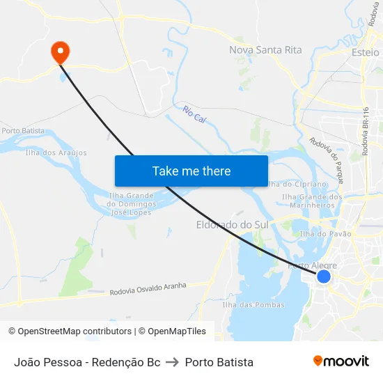 João Pessoa - Redenção Bc to Porto Batista map