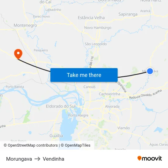 Morungava to Vendinha map