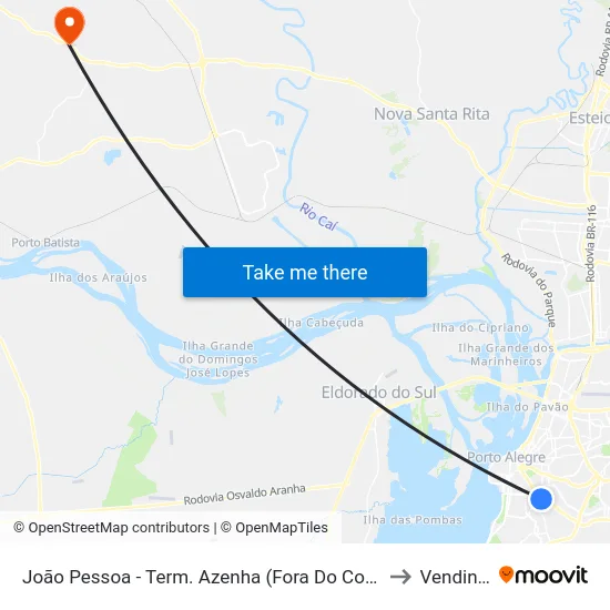 João Pessoa - Term. Azenha (Fora Do Corredor) to Vendinha map