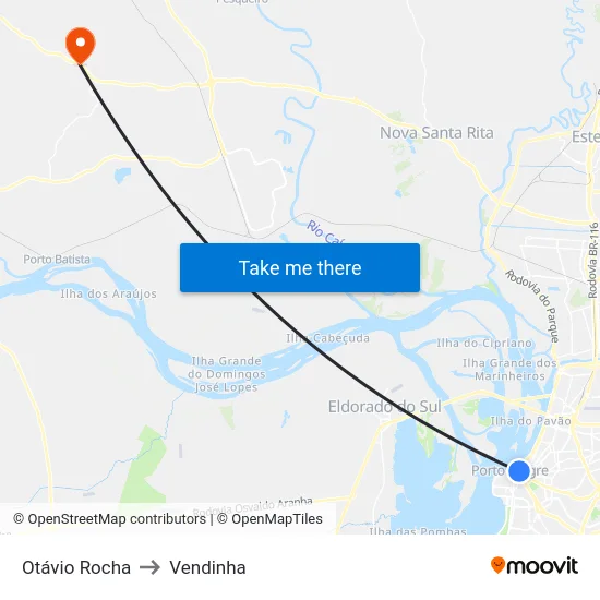 Otávio Rocha to Vendinha map