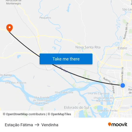 Estação Fátima to Vendinha map