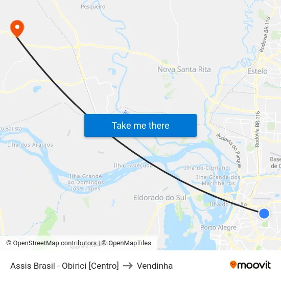Assis Brasil - Obirici [Centro] to Vendinha map