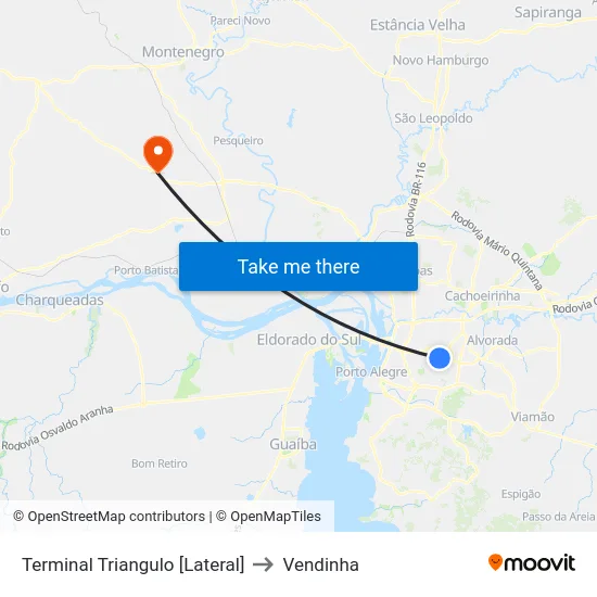 Terminal Triangulo [Lateral] to Vendinha map