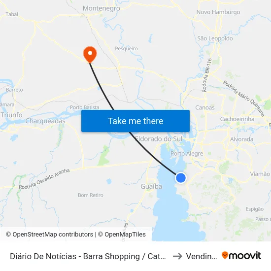 Diário De Notícias - Barra Shopping / Catamarã to Vendinha map