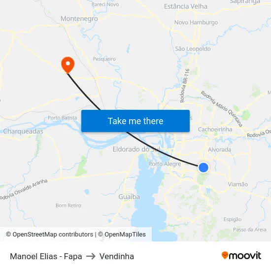 Manoel Elias - Fapa to Vendinha map