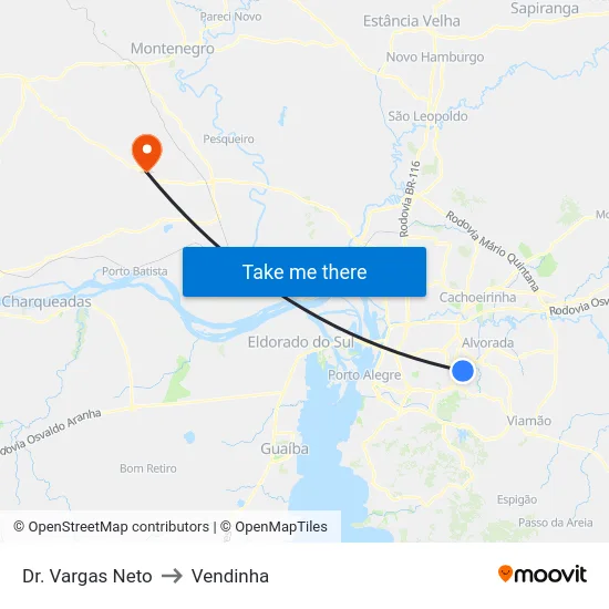 Dr. Vargas Neto to Vendinha map