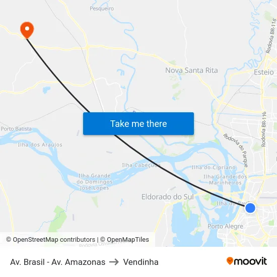 Av. Brasil - Av. Amazonas to Vendinha map