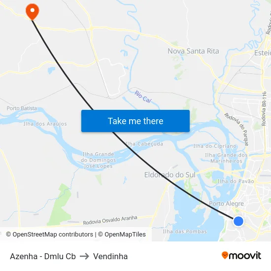 Azenha - Dmlu Cb to Vendinha map