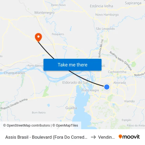 Assis Brasil - Boulevard (Fora Do Corredor) to Vendinha map