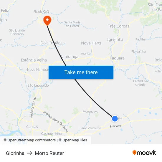 Glorinha to Morro Reuter map