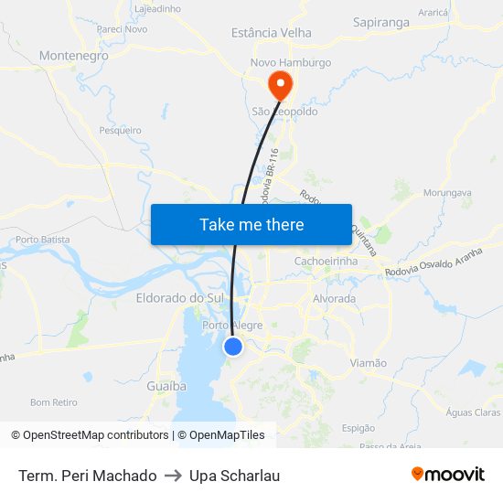 Term. Peri Machado to Upa Scharlau map