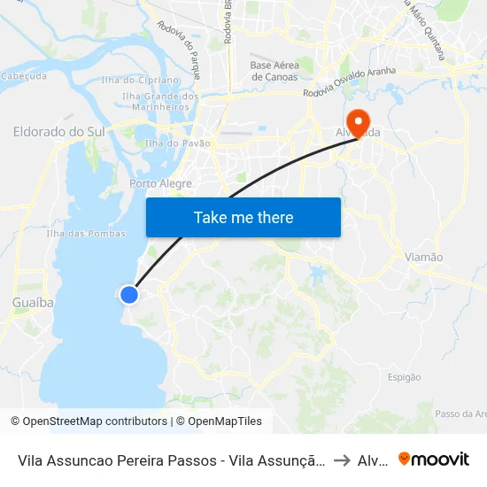 Vila Assuncao Pereira Passos - Vila Assunção Porto Alegre - Rs 91900-030 Brasil to Alvorada map