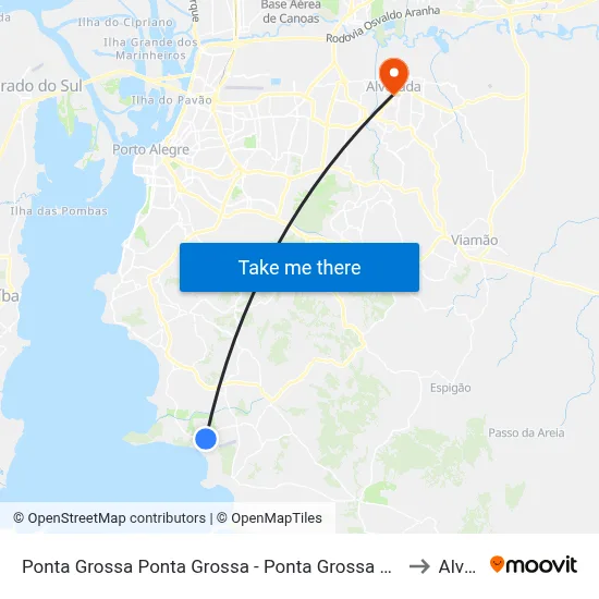 Ponta Grossa Ponta Grossa - Ponta Grossa Porto Alegre - Rs 91780-580 Brasil to Alvorada map