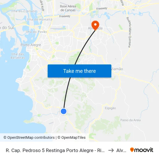 R. Cap. Pedroso 5 Restinga Porto Alegre - Rio Grande Do Sul 91790-790 Brasil to Alvorada map