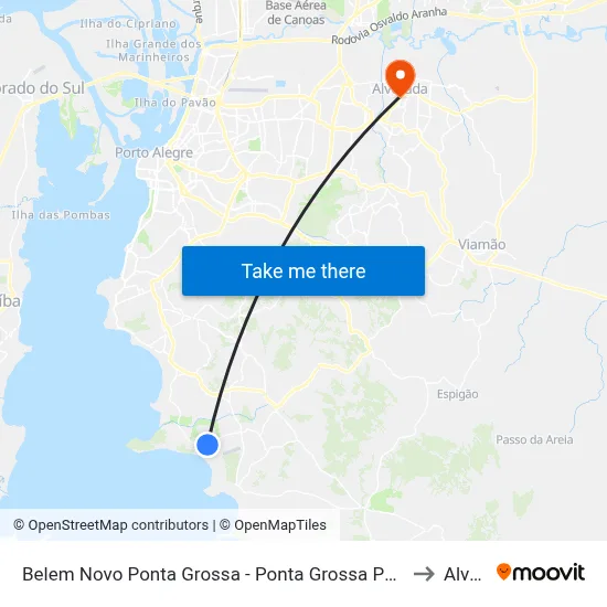 Belem Novo Ponta Grossa - Ponta Grossa Porto Alegre - Rs 91780-590 Brasil to Alvorada map
