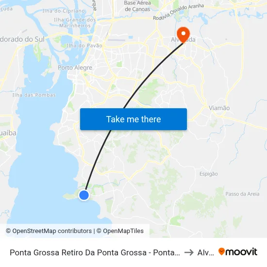 Ponta Grossa Retiro Da Ponta Grossa - Ponta Grossa Porto Alegre - Rs 91780-620 Brasil to Alvorada map