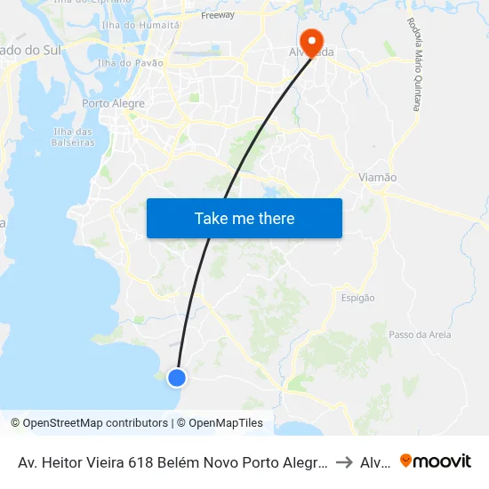 Av. Heitor Vieira 618 Belém Novo Porto Alegre - Rio Grande Do Sul 91780-000 Brasil to Alvorada map