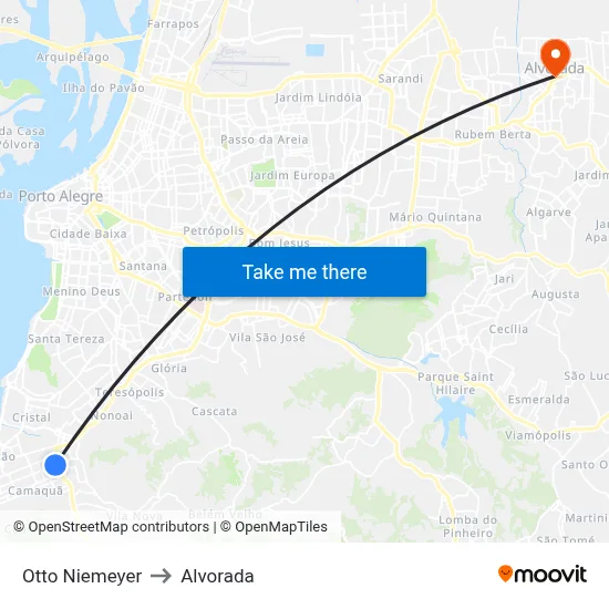 Otto Niemeyer to Alvorada map