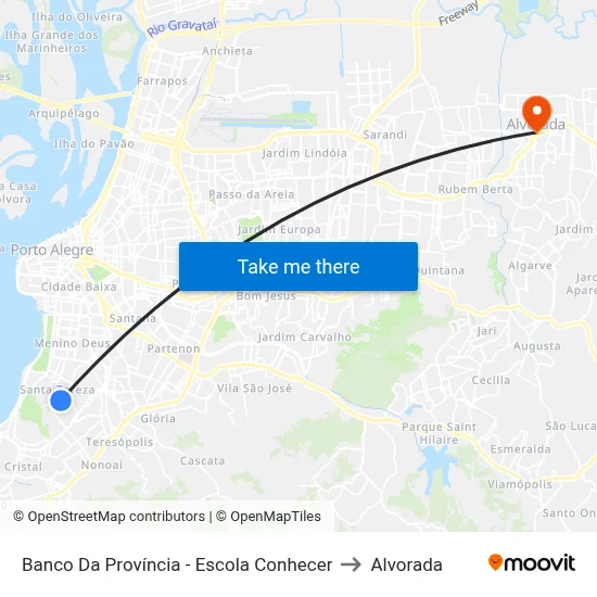 Banco Da Província - Escola Conhecer to Alvorada map