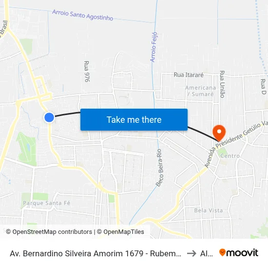 Av. Bernardino Silveira Amorim 1679 - Rubem Berta - Rubem Berta Porto Alegre - Rs 91160-170 Brasil to Alvorada map