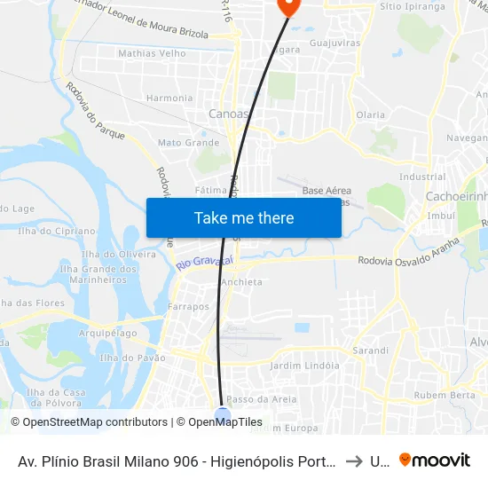 Av. Plínio Brasil Milano 906 - Higienópolis Porto Alegre - Rs 90520-002 Brasil to Ulbra map