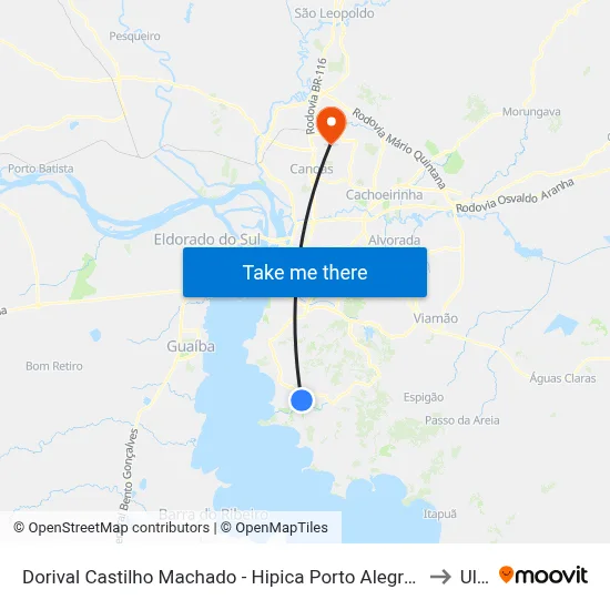 Dorival Castilho Machado - Hipica Porto Alegre - Rs 91755-210 Brasil to Ulbra map