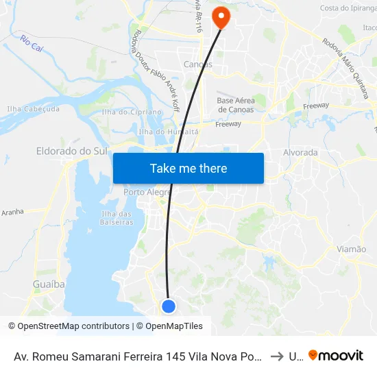 Av. Romeu Samarani Ferreira 145 Vila Nova Porto Alegre - Rio Grande Do Sul 91750-740 Brasil to Ulbra map