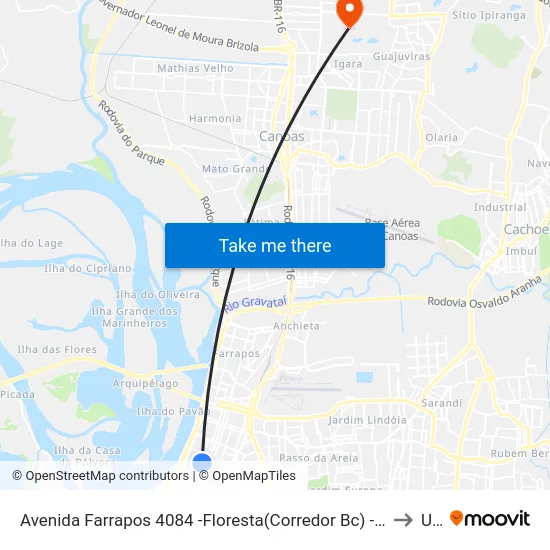 Avenida Farrapos 4084 -Floresta(Corredor Bc) - Floresta Porto Alegre - Rs 90220-002 Brasil to Ulbra map