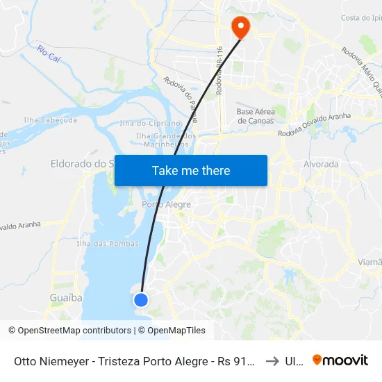 Otto Niemeyer - Tristeza Porto Alegre - Rs 91900-190 Brasil to Ulbra map