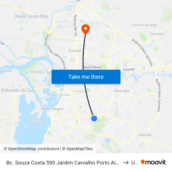 Bc. Souza Costa 590 Jardim Carvalho Porto Alegre - Rio Grande Do Sul 91450-140 Brasil to Ulbra map