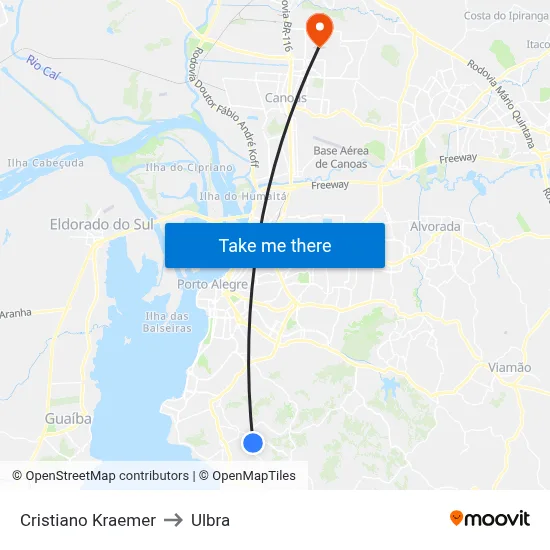 Cristiano Kraemer to Ulbra map