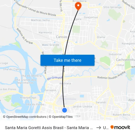 Santa Maria Goretti Assis Brasil - Santa Maria Goretti Porto Alegre - Rs 91010-001 Brasil to Ulbra map