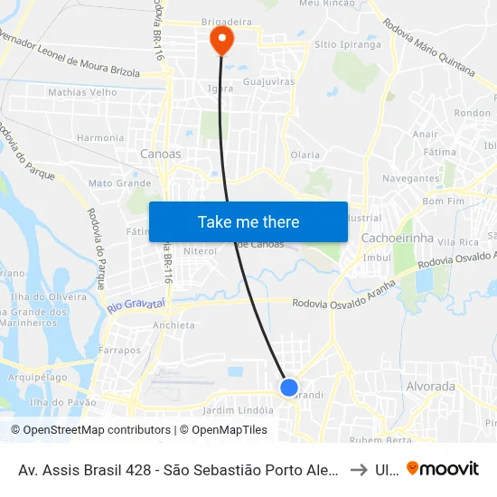 Av. Assis Brasil 428 - São Sebastião Porto Alegre - Rs 91110-000 Brasil to Ulbra map