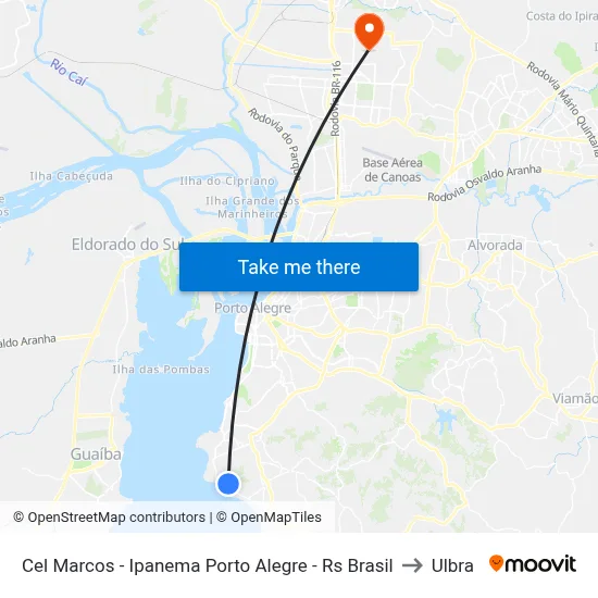 Cel Marcos - Ipanema Porto Alegre - Rs Brasil to Ulbra map