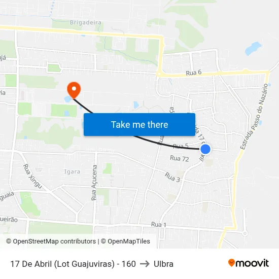 17 De Abril (Lot Guajuviras) - 160 to Ulbra map