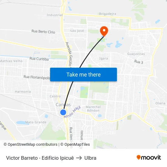 Victor Barreto - Edifício Ipicuê to Ulbra map