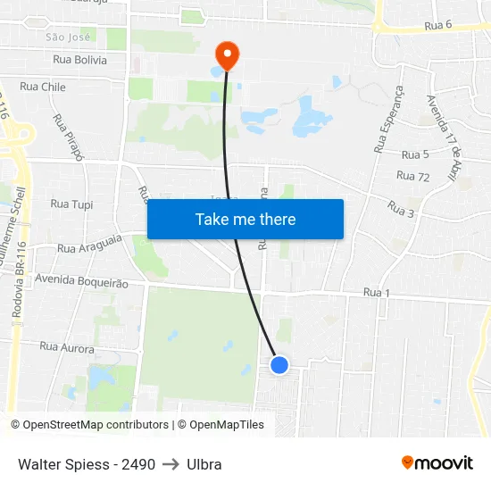 Walter Spiess - 2490 to Ulbra map