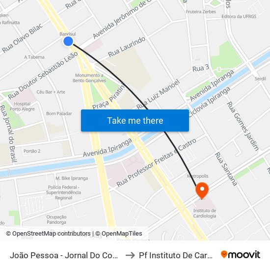 João Pessoa - Jornal Do Comércio Cb to Pf Instituto De Cardiologia map