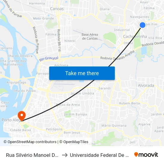 Rua Silvério Manoel Da Silva - Cesuca to Universidade Federal De Ciências Da Saúde map