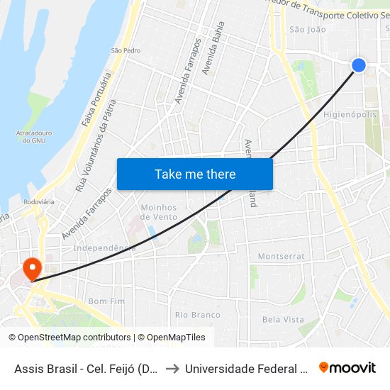 Assis Brasil - Cel. Feijó (Dom Bosco) [Bairro - Bc] to Universidade Federal De Ciências Da Saúde map