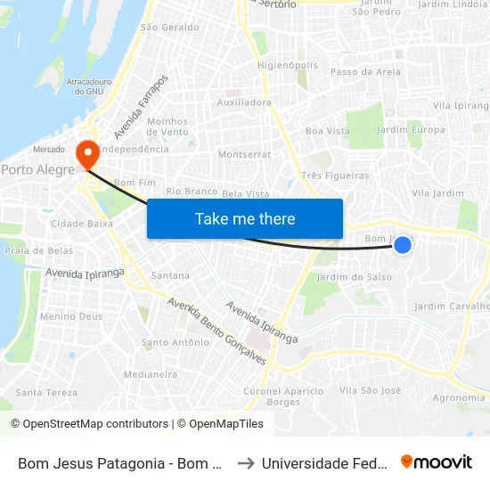 Bom Jesus Patagonia - Bom Jesus Porto Alegre - Rs 91420-210 Brasil to Universidade Federal De Ciências Da Saúde map