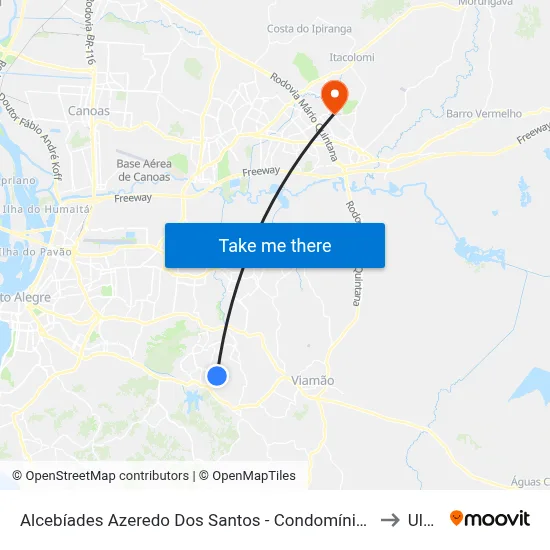Alcebíades Azeredo Dos Santos - Condomínio Veneza to Ulbra map