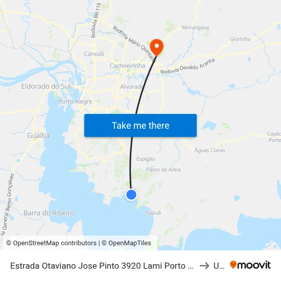 Estrada Otaviano Jose Pinto 3920 Lami Porto Alegre - Rio Grande Do Sul Brasil to Ulbra map