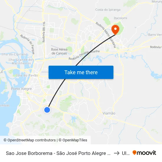 Sao Jose Borborema - São José Porto Alegre - Rs 91520-030 Brasil to Ulbra map