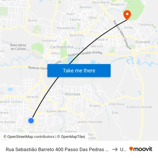 Rua Sebastião Barreto 400 Passo Das Pedras Porto Alegre - Rs 91230-430 Brasil to Ulbra map