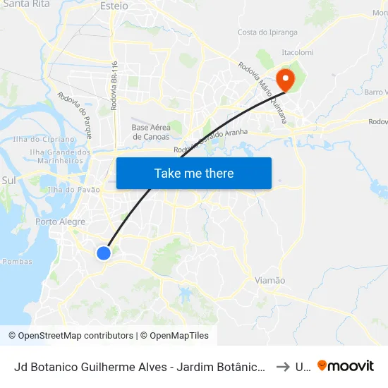 Jd Botanico Guilherme Alves - Jardim Botânico Porto Alegre - Rs 90690-300 Brasil to Ulbra map